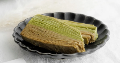 Ombré Hojicha & Matcha Mille Crepe Cake - likebyregina