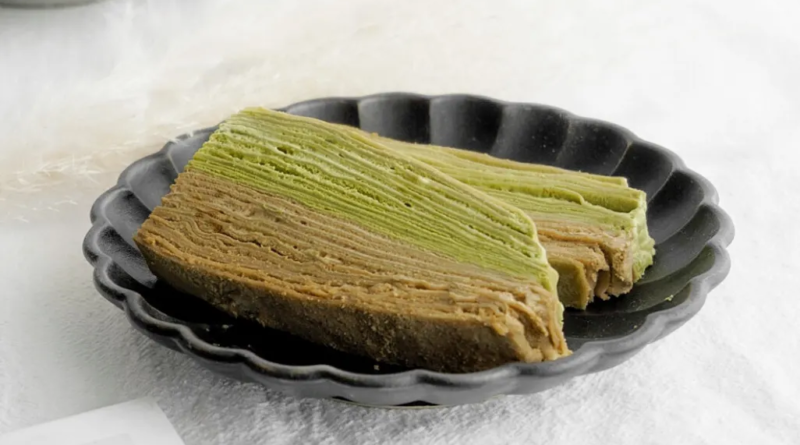 Ombré Hojicha & Matcha Mille Crepe Cake - likebyregina