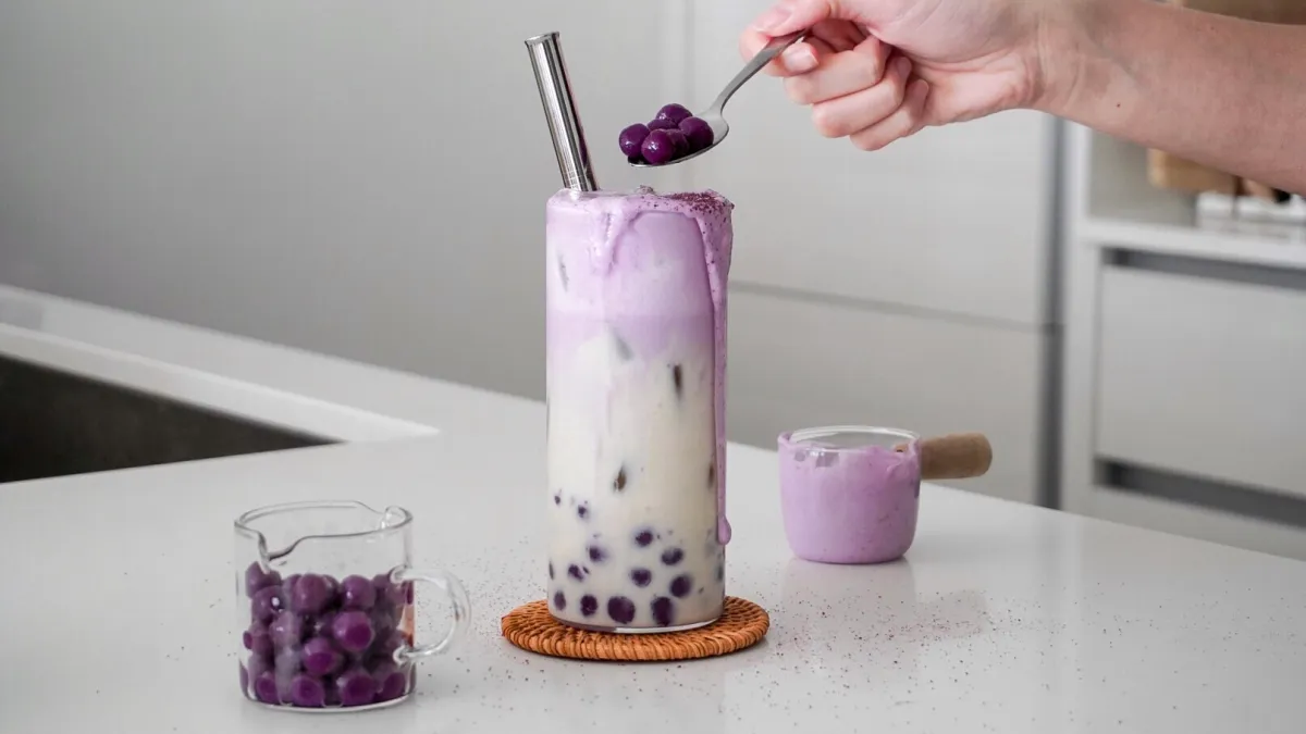 2-Ingredient Purple Yam Pearls (Ube Pearls)