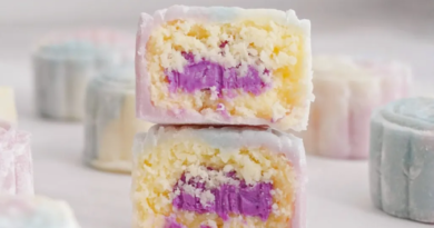 Snow Skin Mooncakes with Shredded Coconut & Purple Yam Lava - likebyregina