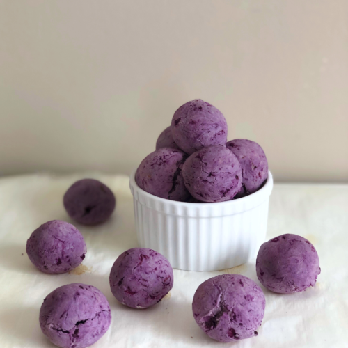 Purple Yam mochi balls - likebyregina