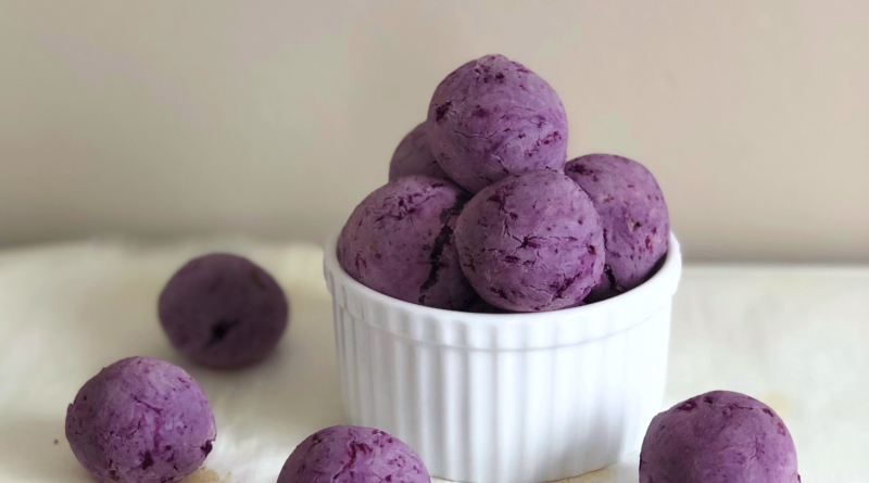 Purple Yam mochi balls - likebyregina