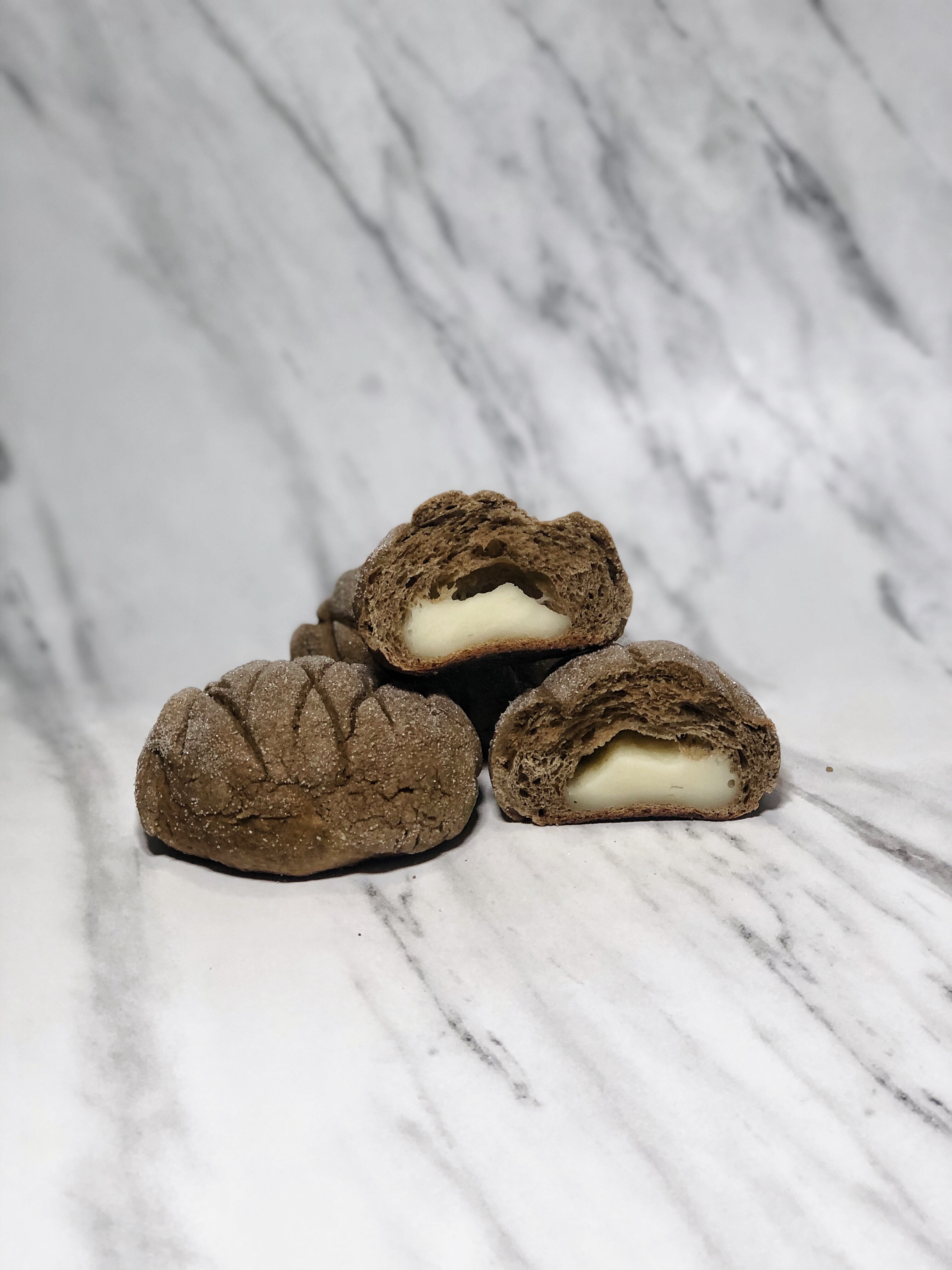 Hojicha Mochi Melon Pan