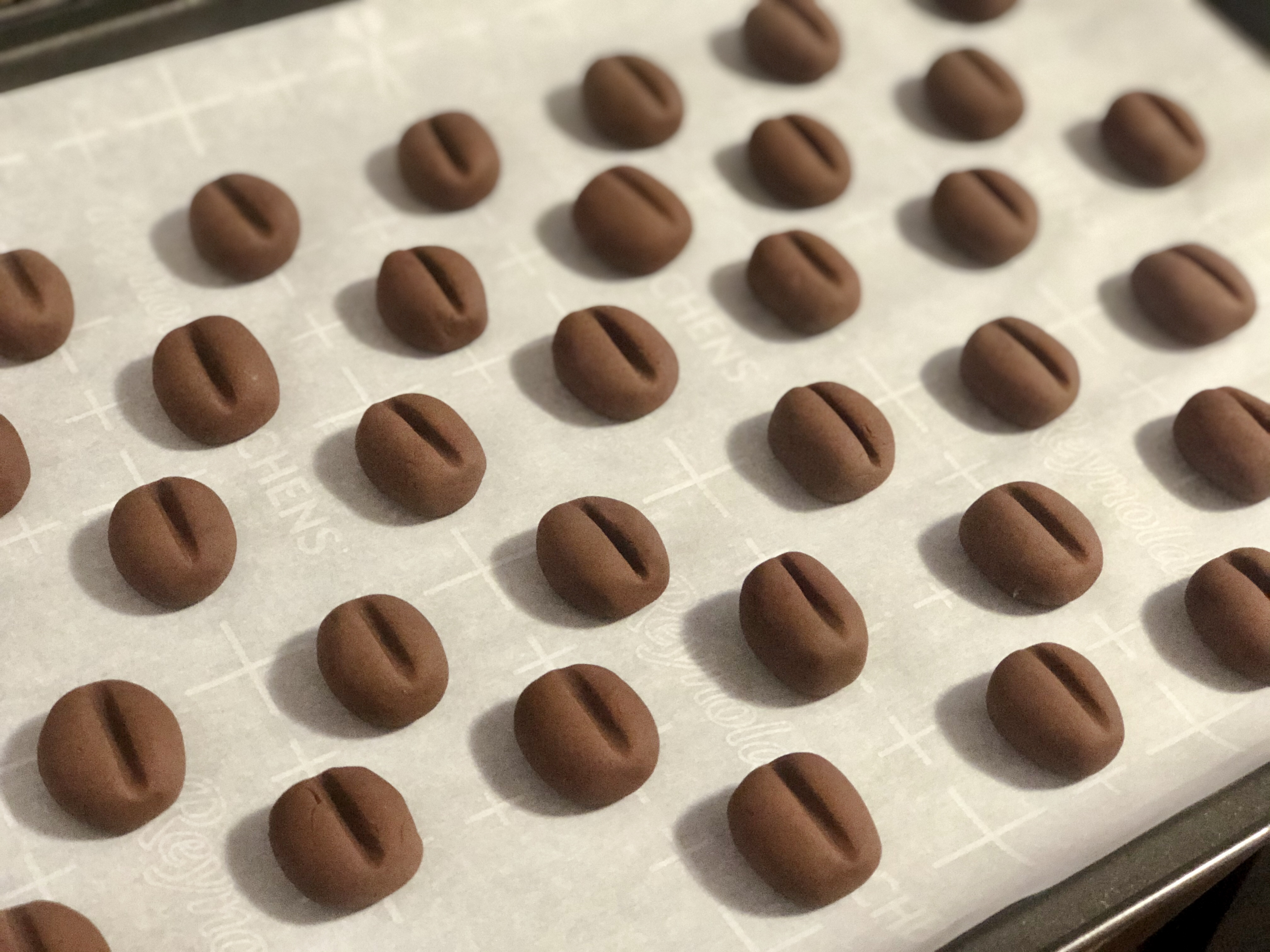 Easy Coffee Bean Cookies without Baking Soda